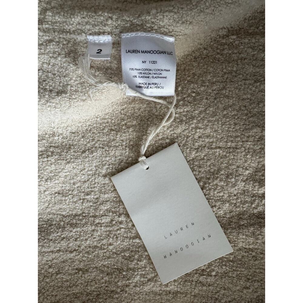NWT Lauren Manoogian Uzbek Pima Cotton Blend Cardigan Cream - 2 - Picture 13 of 14